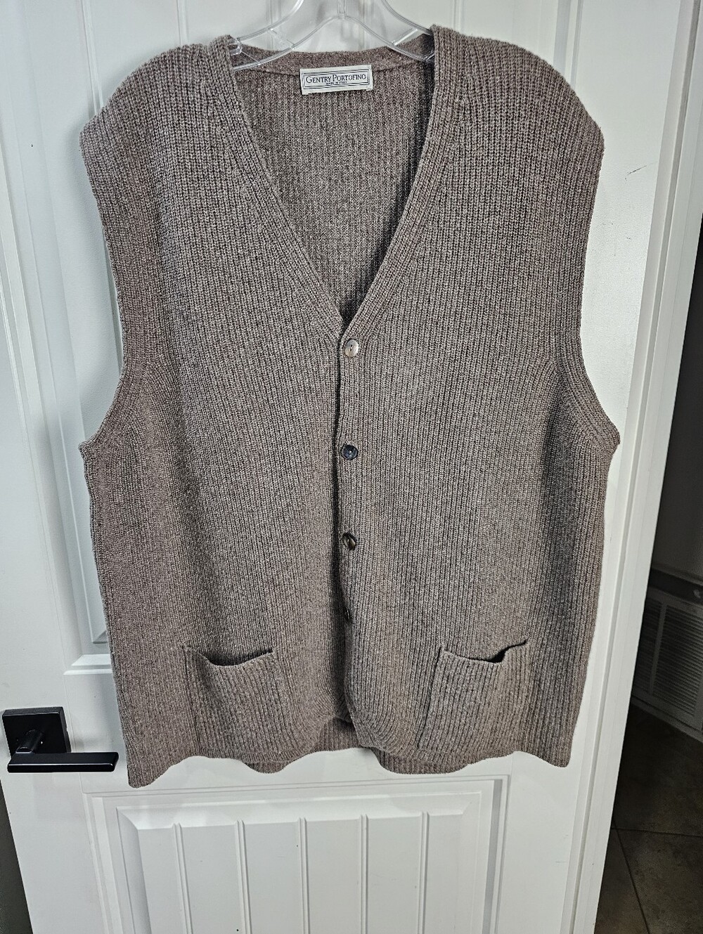 Gentry Portofino Knit Silk Cashmere Blend Button Down Sleeveless Vest Size XXL